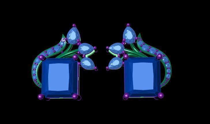 Earrings 3D print model_2