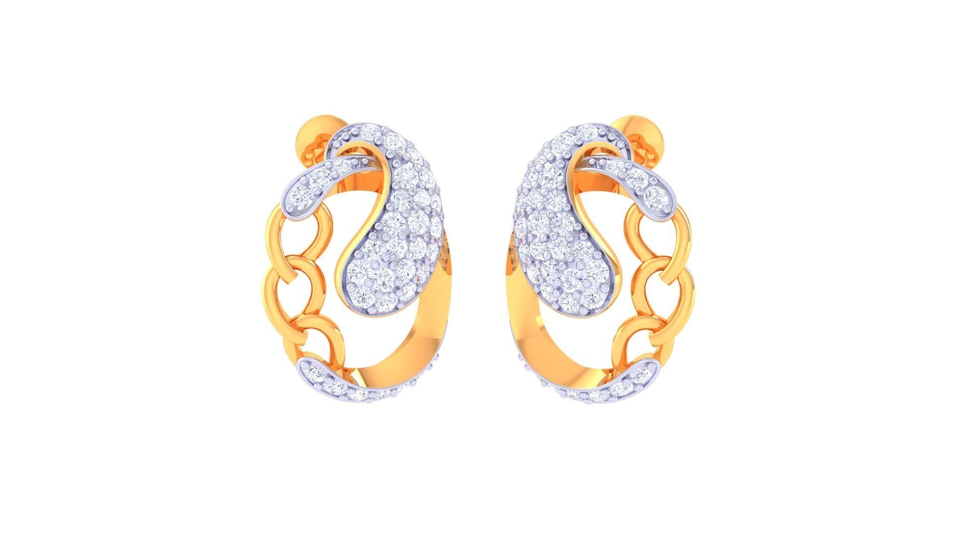 Studs Earrings - 65 3D print model_1