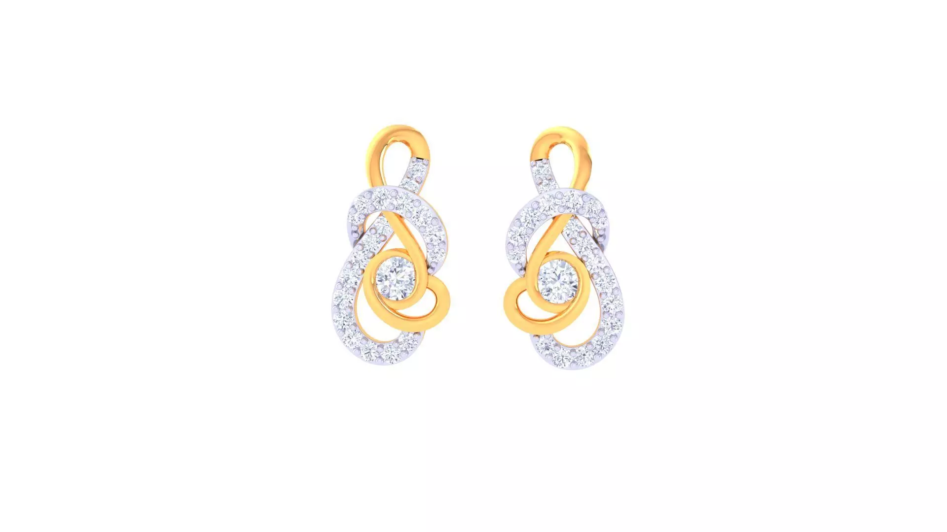 Studs Earrings - 46 3D print model_0