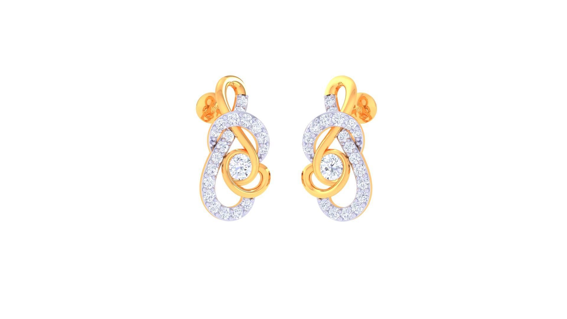 Studs Earrings - 46 3D print model_2