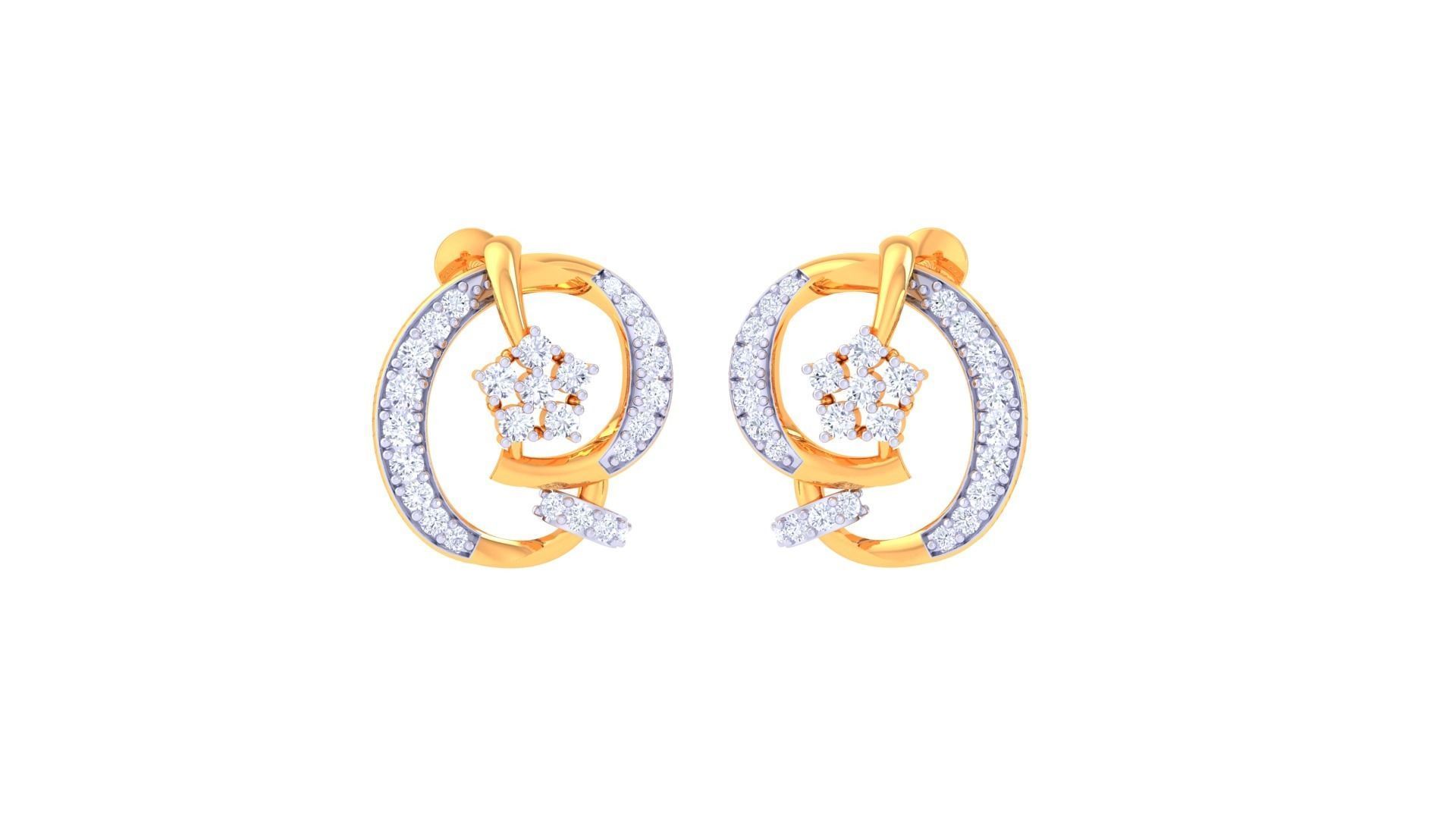 Studs Earrings - 42 3D print model_2