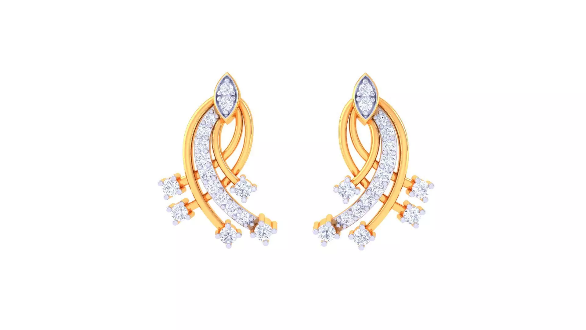 Studs Earrings - 16 3D print model_0