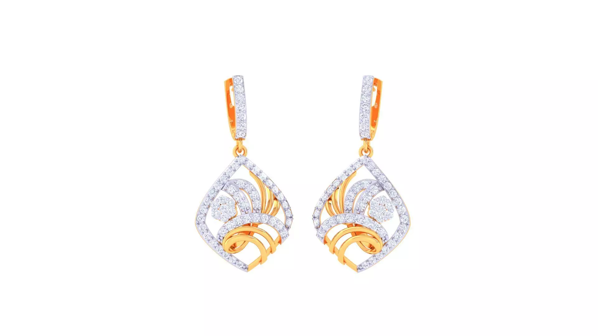 Hoops - Huggies Earrings - 125 3D print model