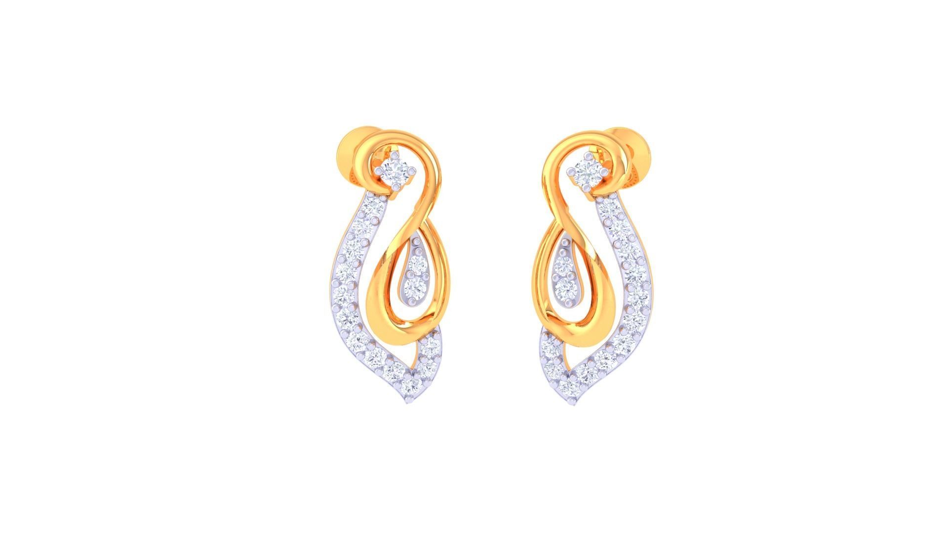 Studs Earrings - 11 3D print model_2