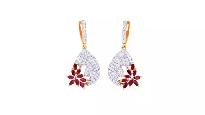Hoops - Huggies Earrings - 106 3D print model