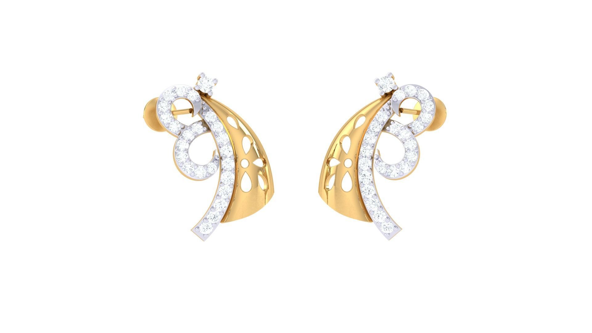 Studs Earrings - 40 3D print model_2