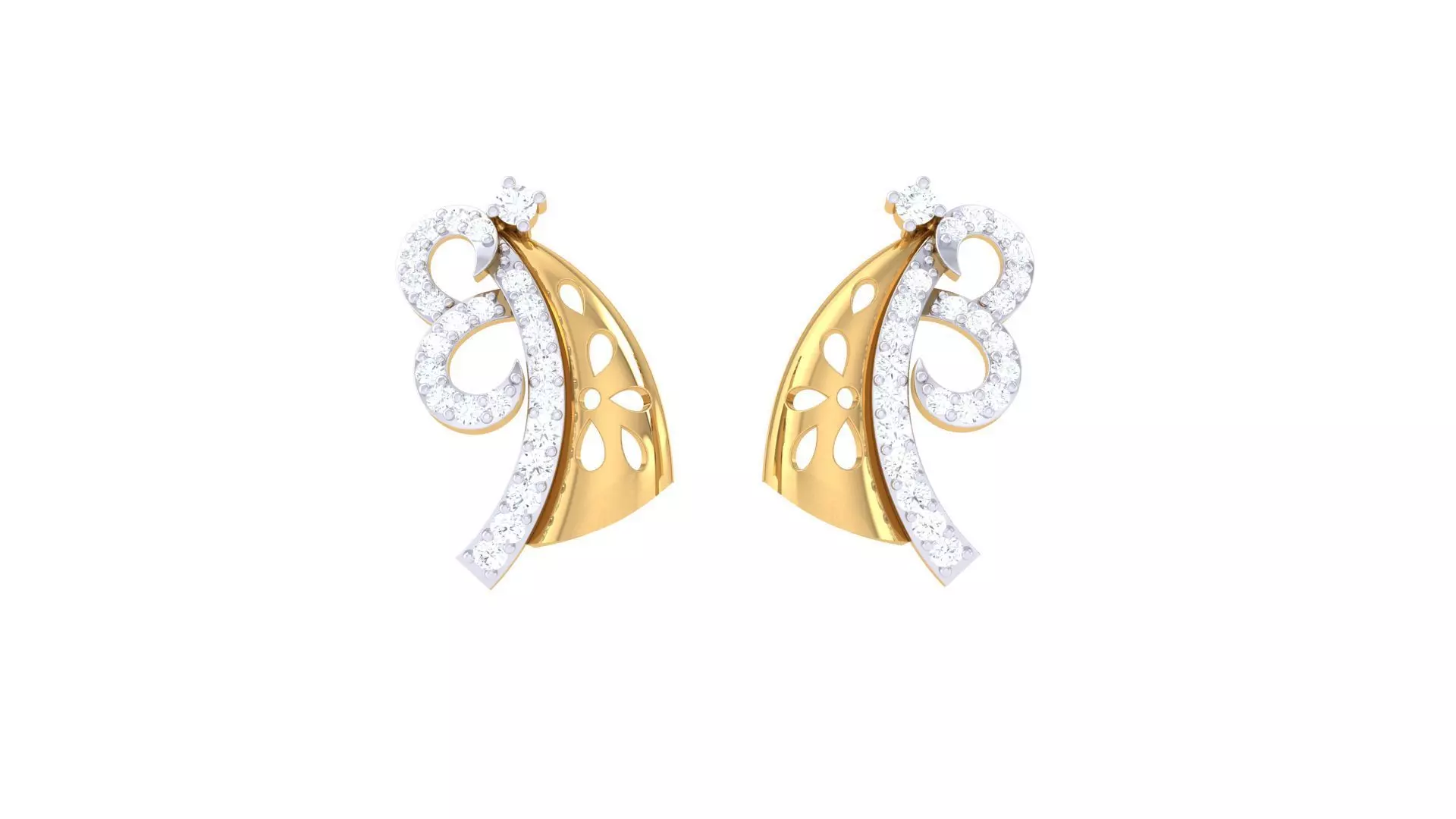 Studs Earrings - 40 3D print model_0