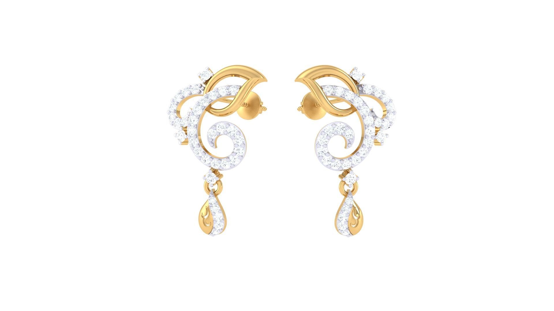 Studs Earrings - 4 3D print model_2