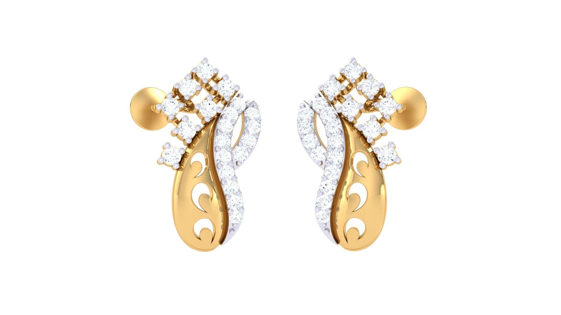 Studs Earrings - 38 3D print model_2