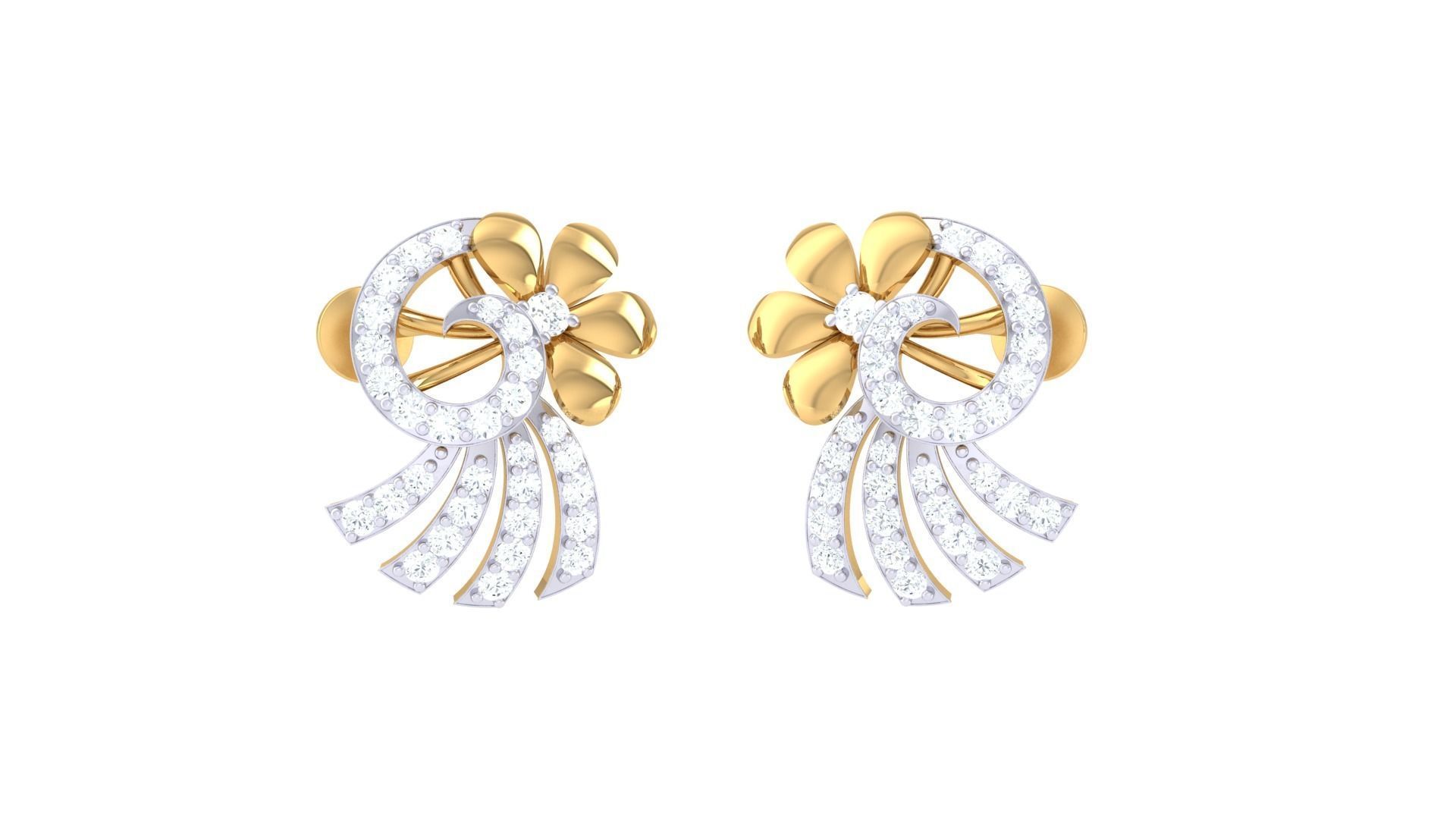 Studs Earrings - 21 3D print model_2