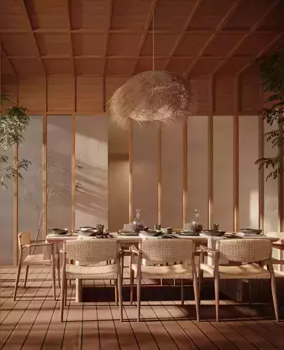 Japandi Dining Room