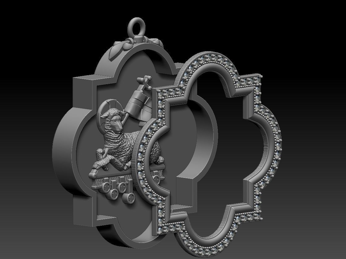 Agnus Dei Lamb Of God Heralds Reliquary - Arautos Relicario 3D model 3D ...
