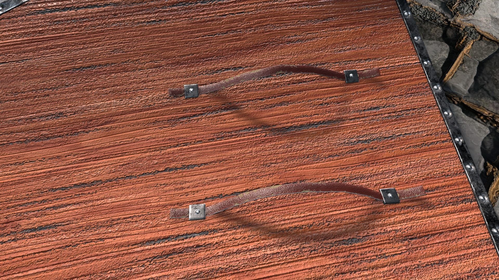 Medieval round shield with coat of arms 8 Low-poly 3D model_7