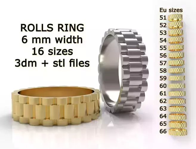 Rolls ring width 6 mm