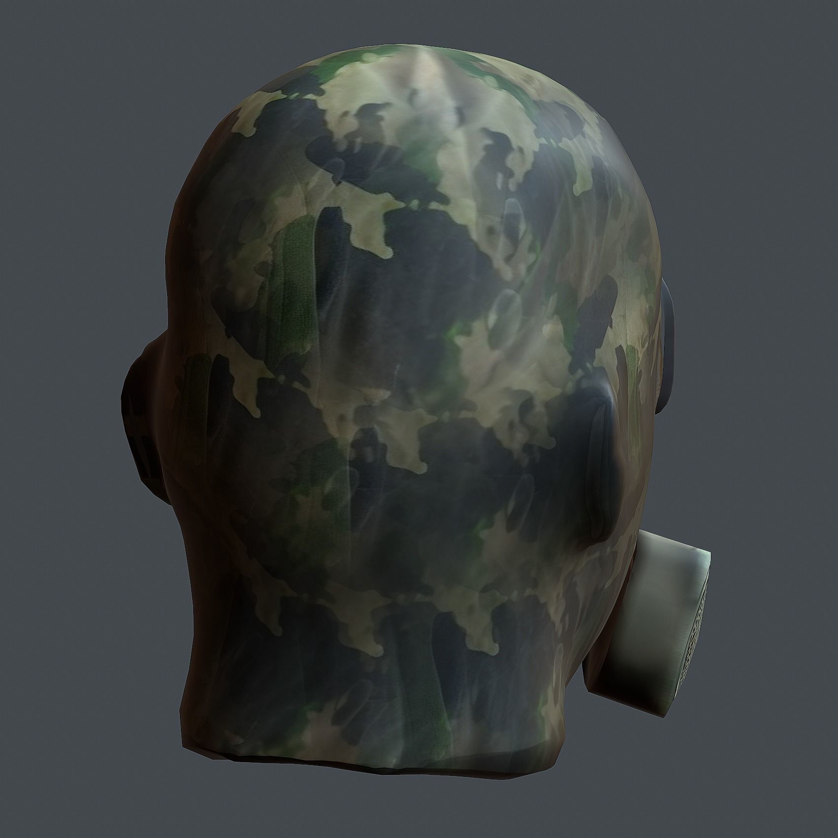 Gas mask helmet 3d model military combat Low-poly Low-poly 3D model_6