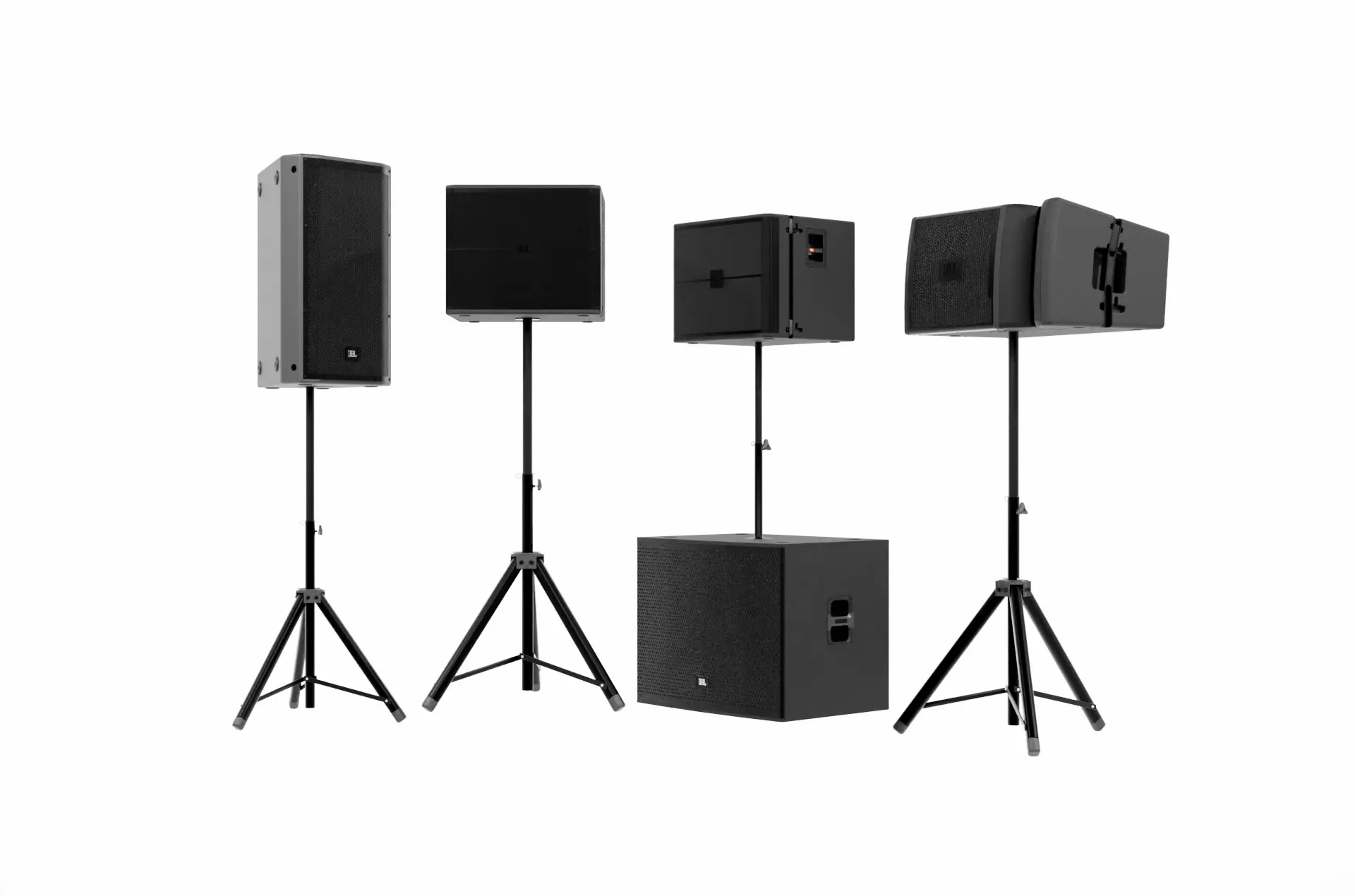 Speaker Professional 2 Black and White 3D model_0