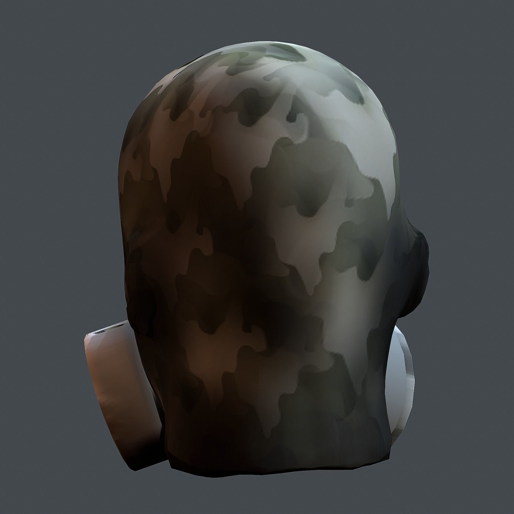 Gas mask helmet 3d model military combat Low-poly Low-poly 3D model_7