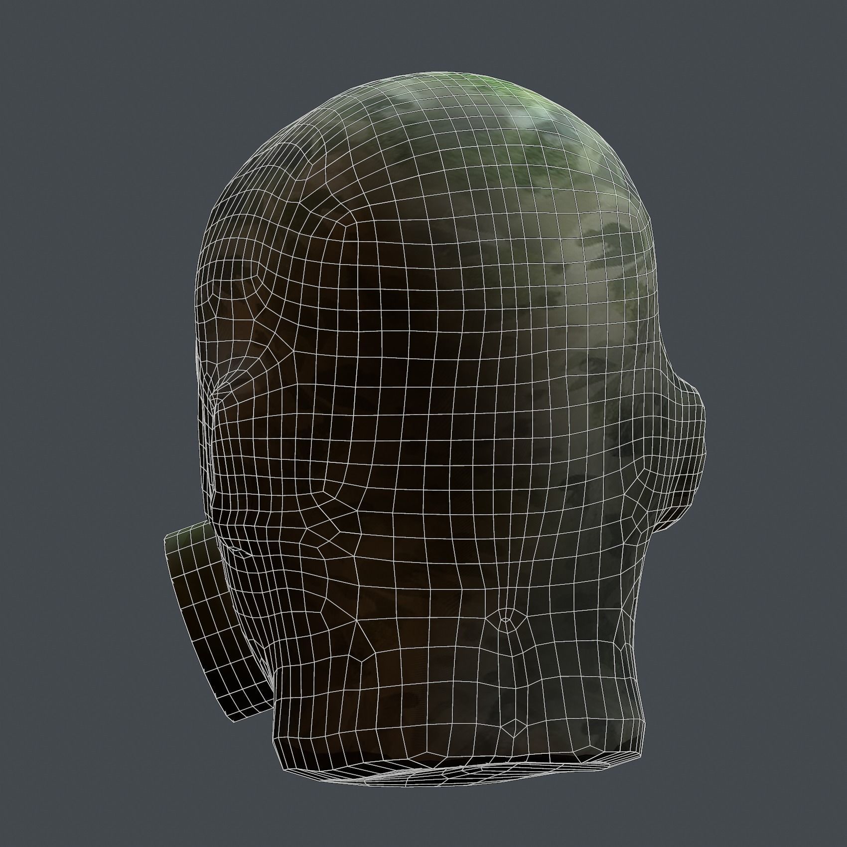 Gas mask helmet 3d model military combat Low-poly Low-poly 3D model_8