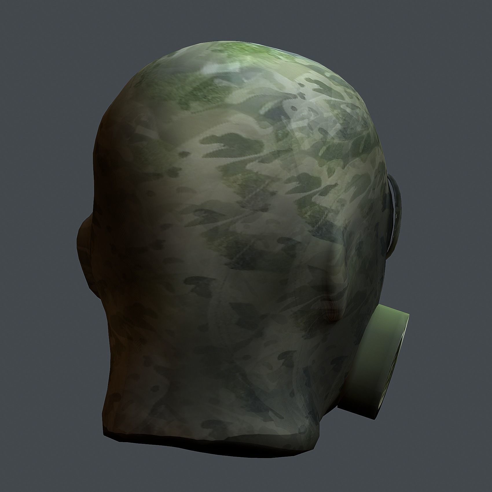 Gas mask helmet 3d model military combat Low-poly Low-poly 3D model_7