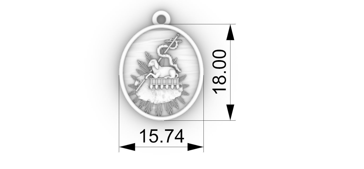 Agnus Dei Lamb Of God - Cordeiro de Deus 3D print model_3