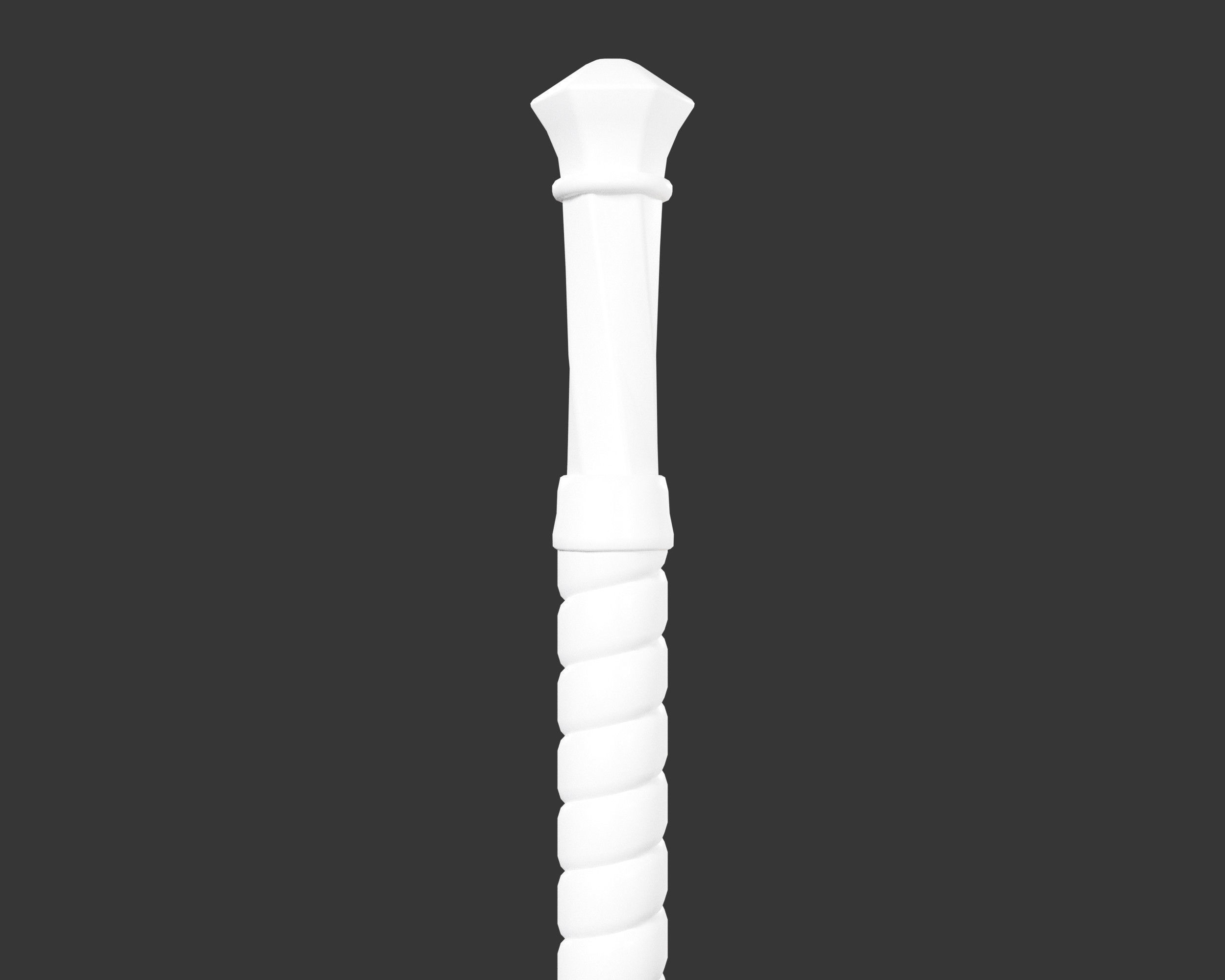 Medieval Noble Lighting Torch Low-poly 3D model_9