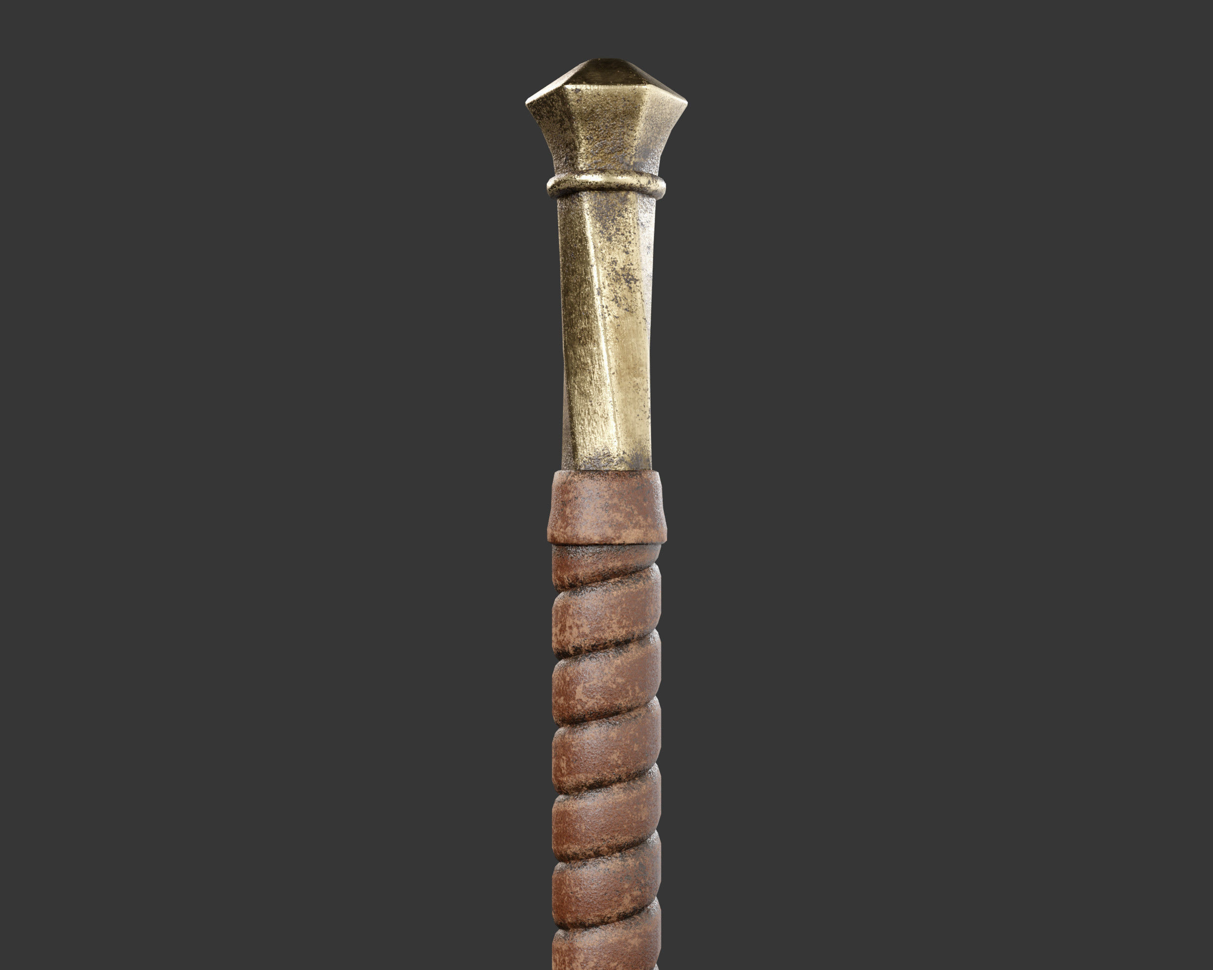 Medieval Noble Lighting Torch Low-poly 3D model_8