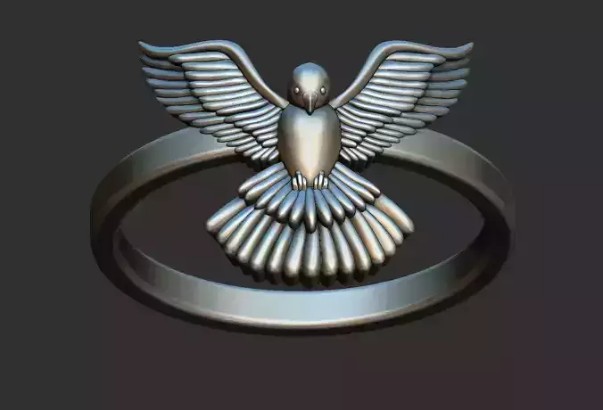 Holi Spirit Dove ring - Espirito Santo 3D print model
