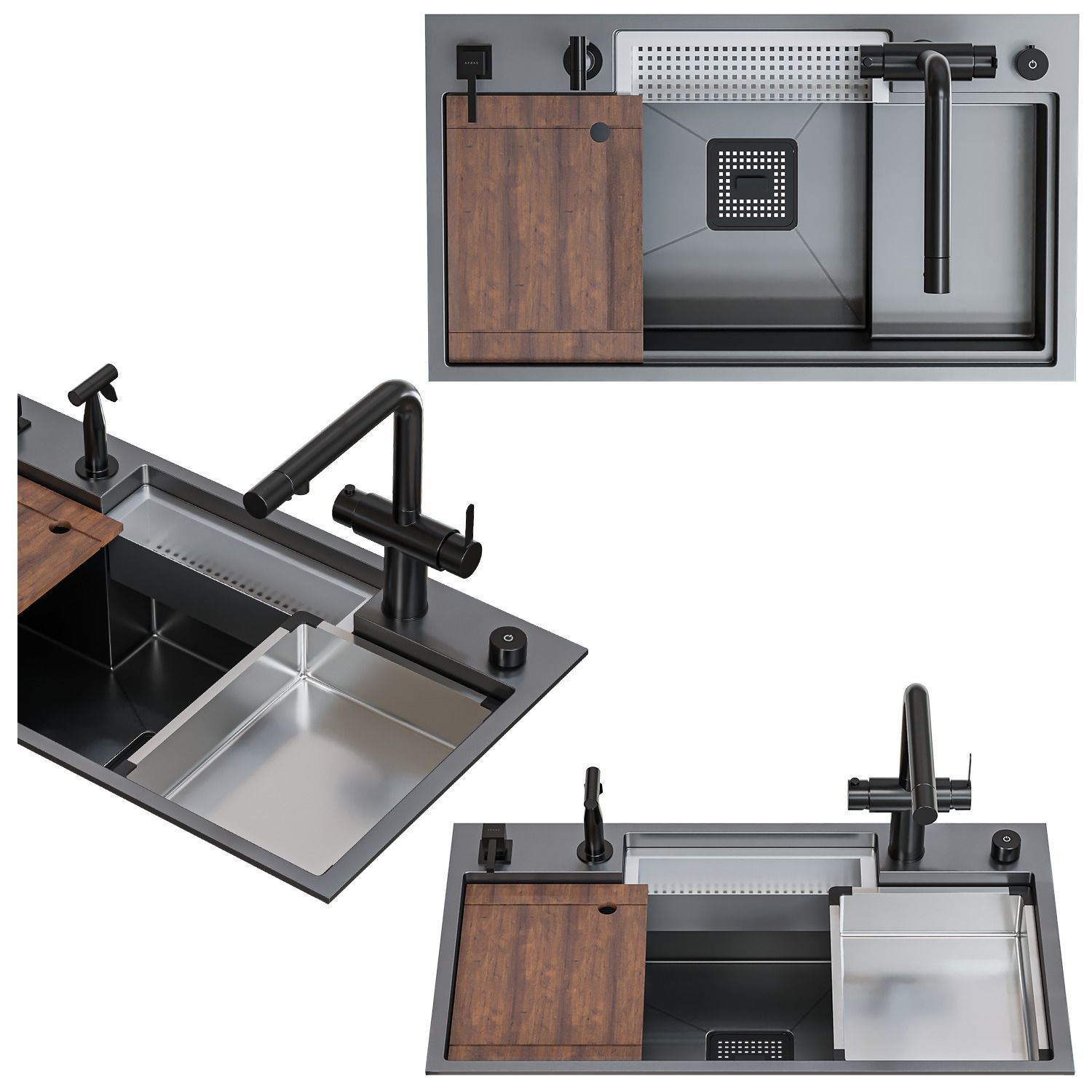 Asras sink set2 3D model_4