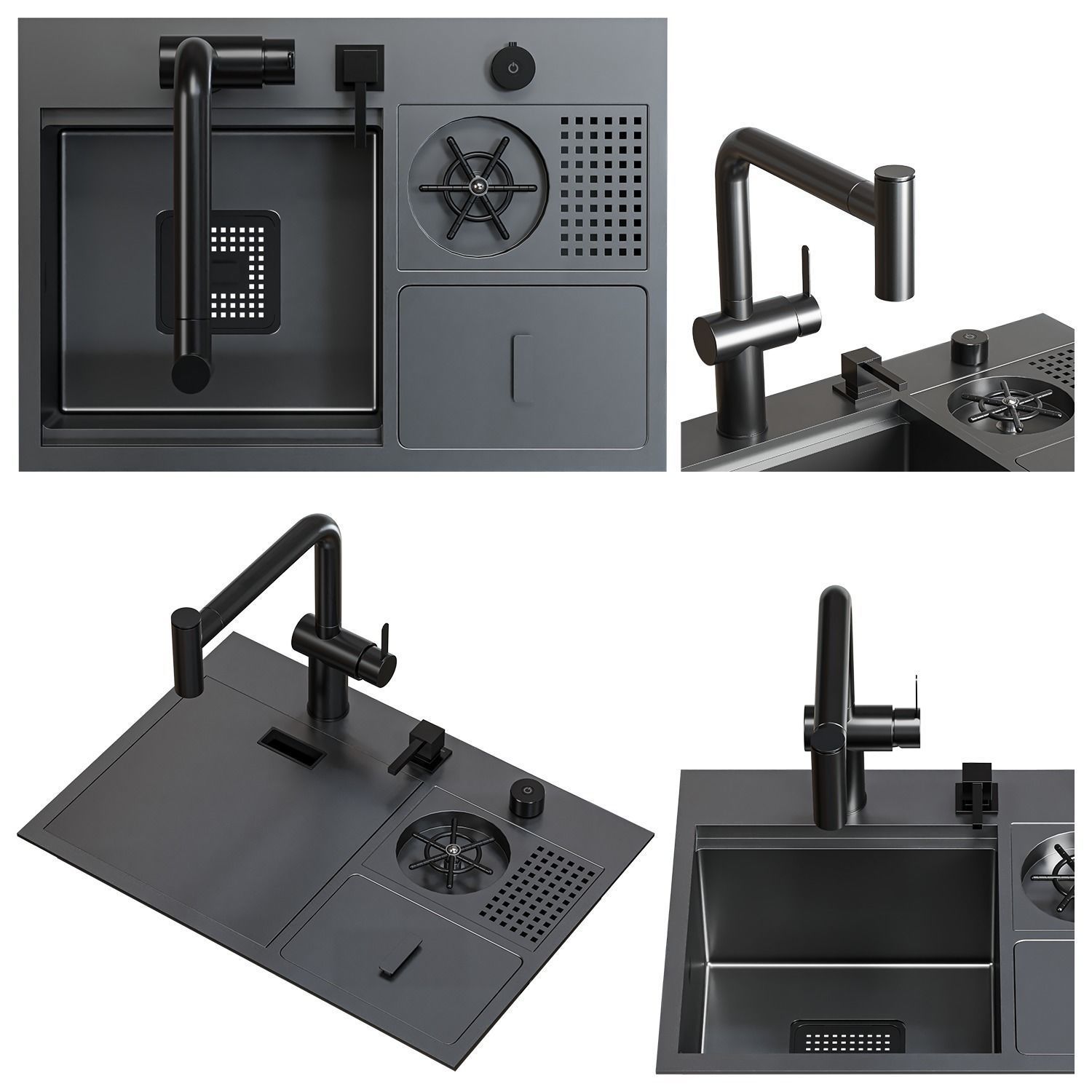 Asras sink set2 3D model_2