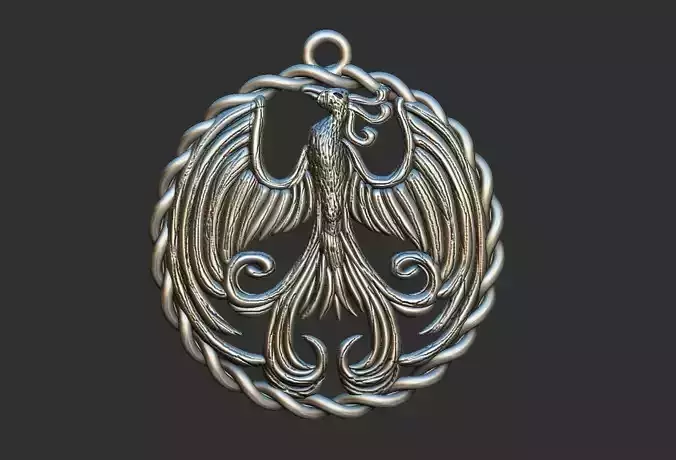 Phoenix Braided Pendant