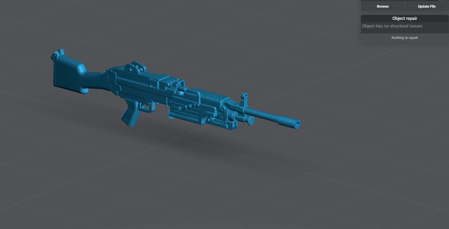 Fn Minimi Scale model 3D print model_2