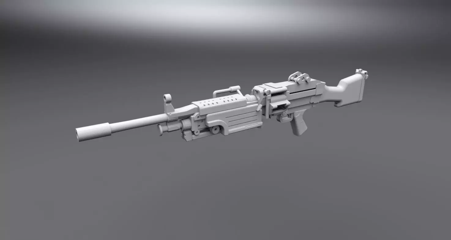 Fn Minimi Scale model 3D print model_0