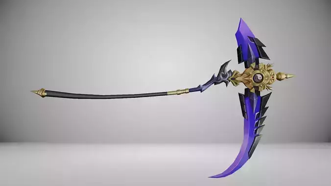 Futuristic Scythe  Low-poly 3D model