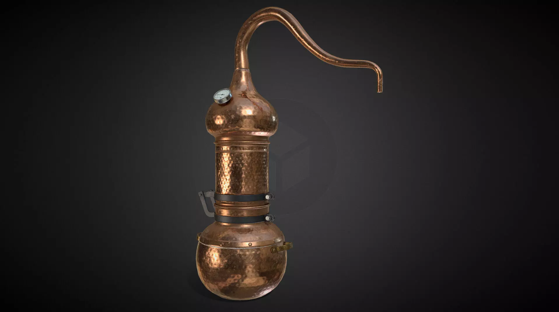 Copper Alembic Still Low-poly 3D model