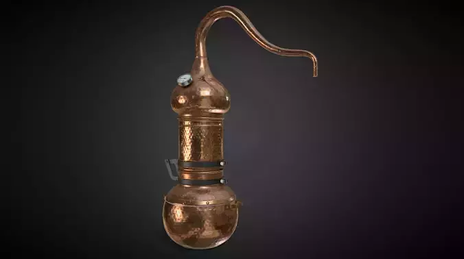 Copper Alembic Still Low-poly 3D model