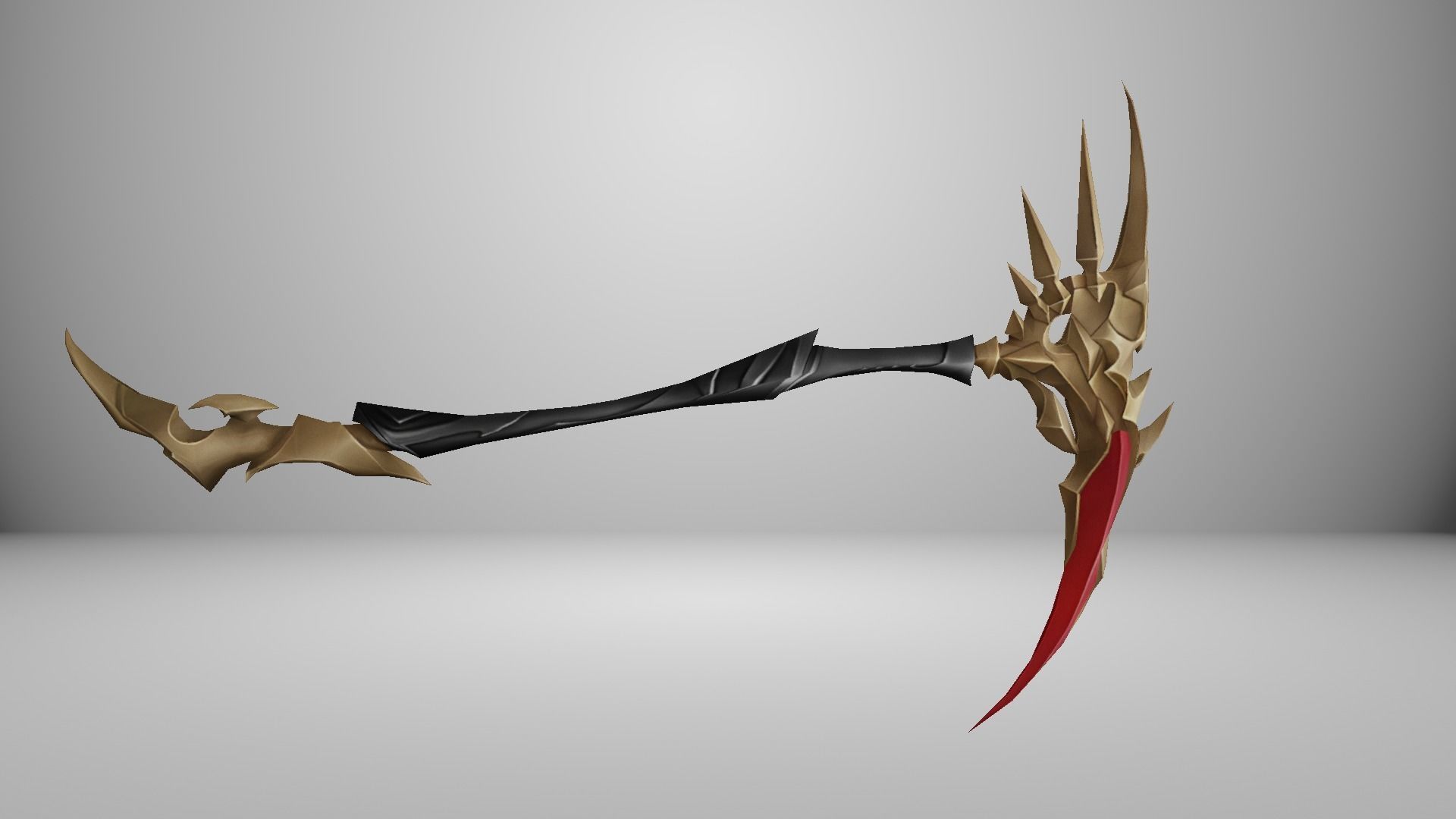 Futuristic Scythe Low-poly 3D model_2