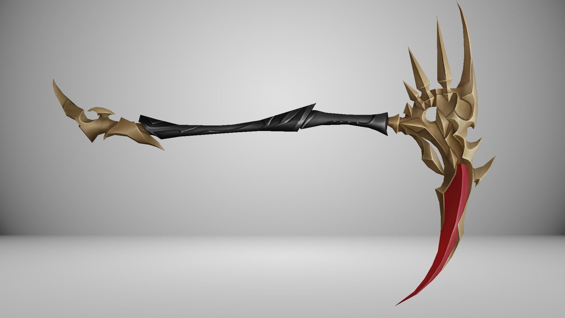 Futuristic Scythe Low-poly 3D model_5