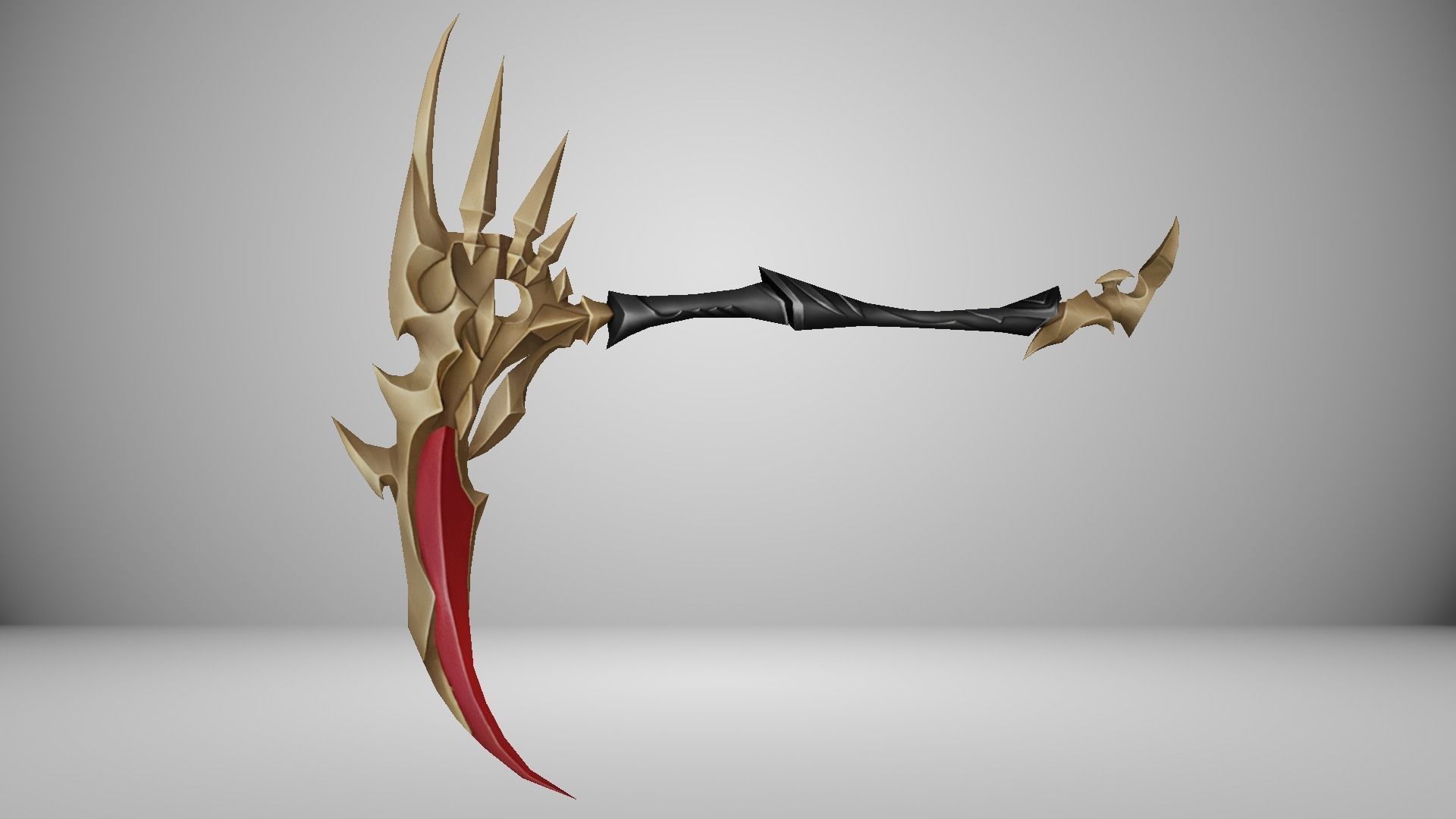 Futuristic Scythe Low-poly 3D model_8