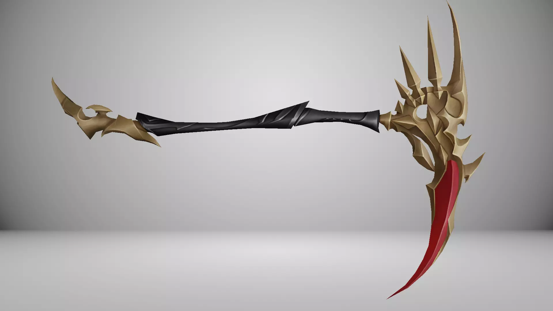 Futuristic Scythe Low-poly 3D model_0
