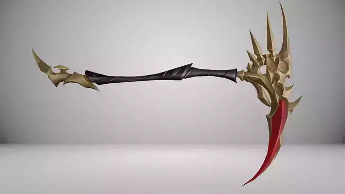 Futuristic Scythe Low-poly 3D model