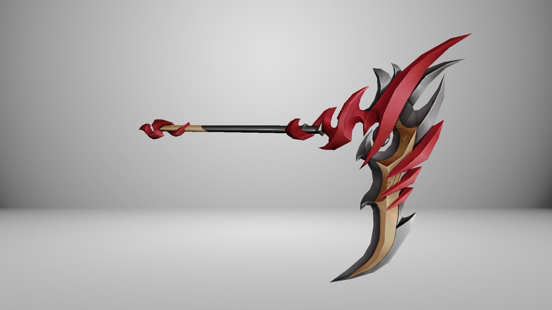 Futuristic Scythe Low-poly 3D model_3