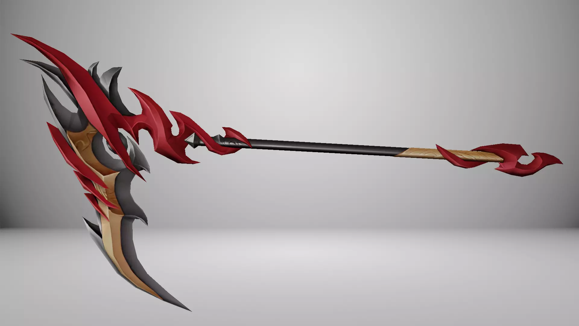 Futuristic Scythe Low-poly 3D model_0