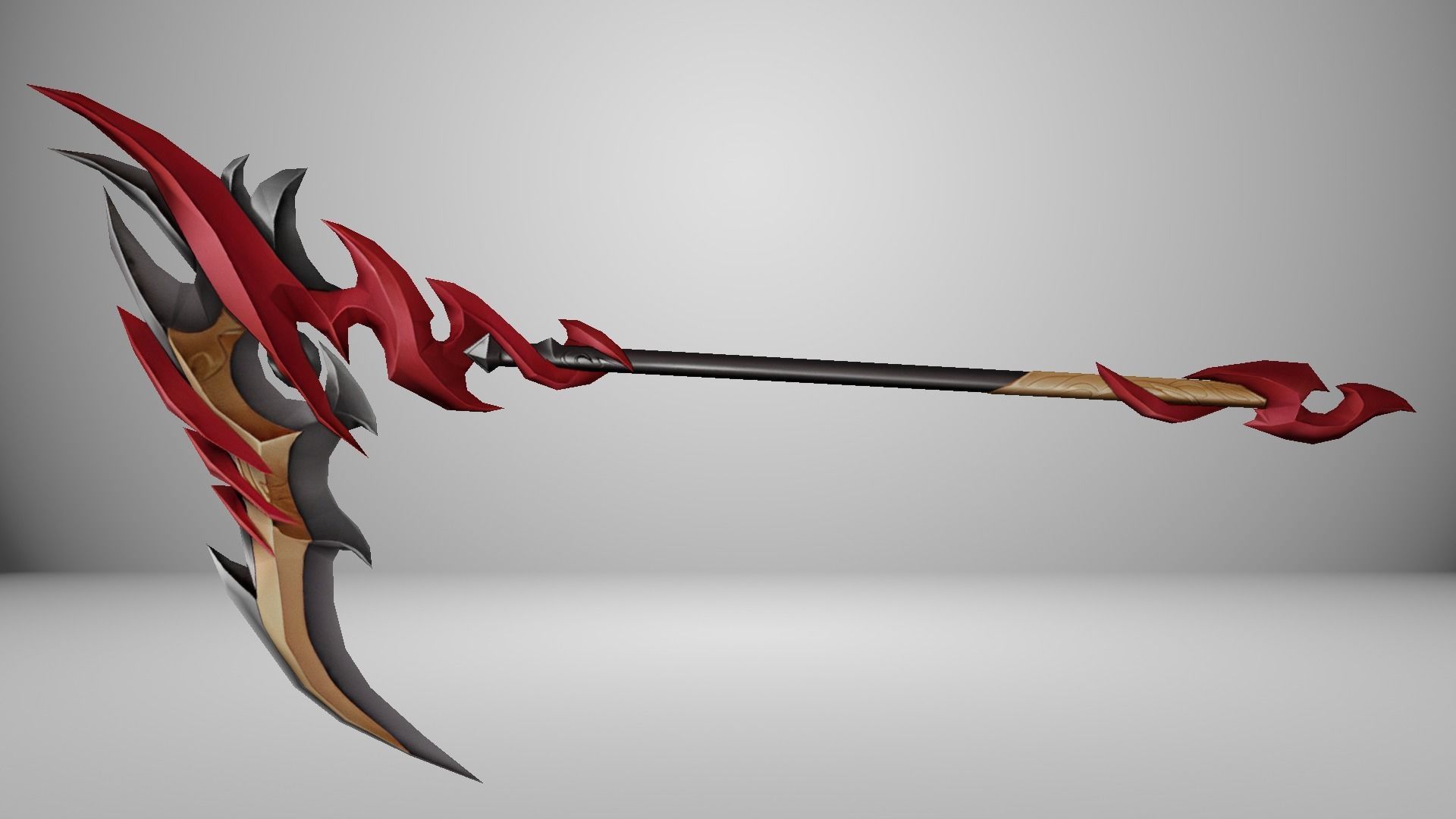 Futuristic Scythe Low-poly 3D model_5