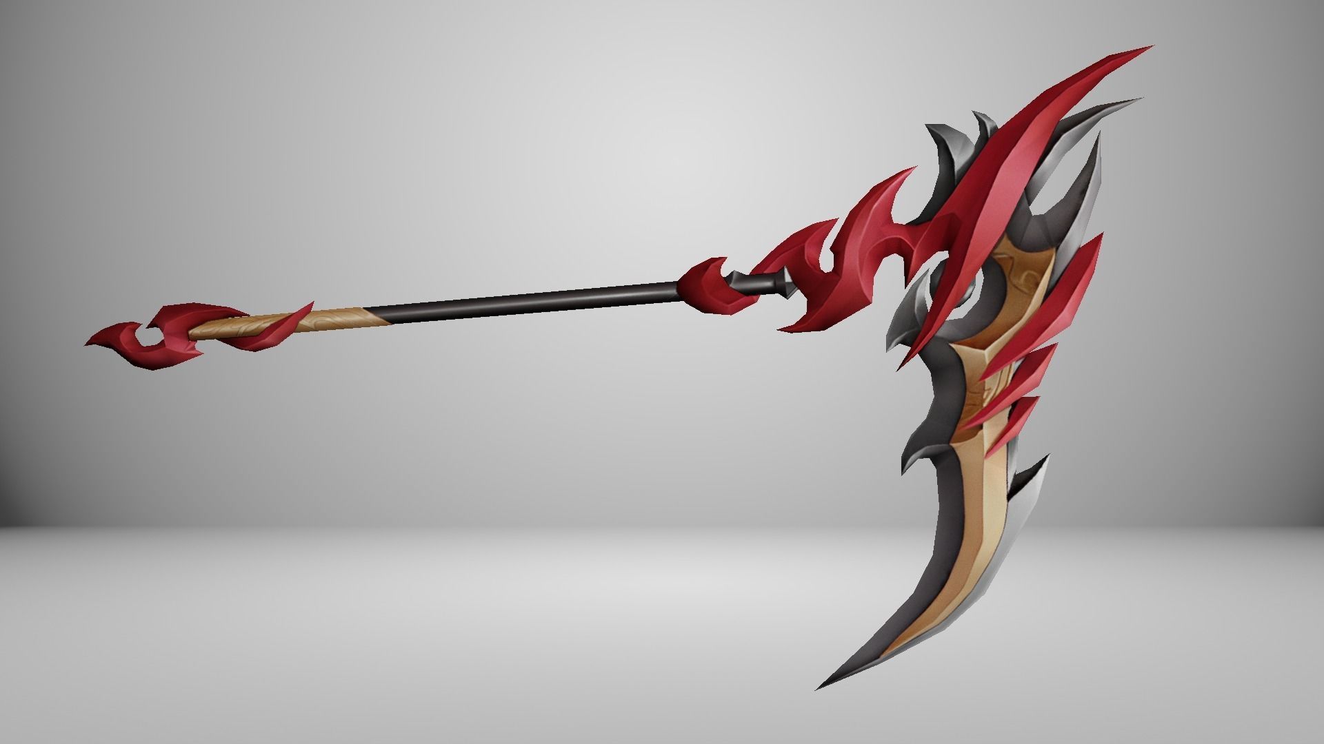 Futuristic Scythe Low-poly 3D model_12