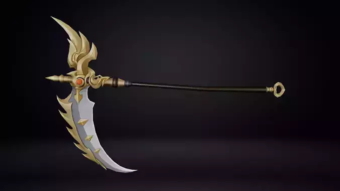 Futuristic Scythe Low-poly 3D model