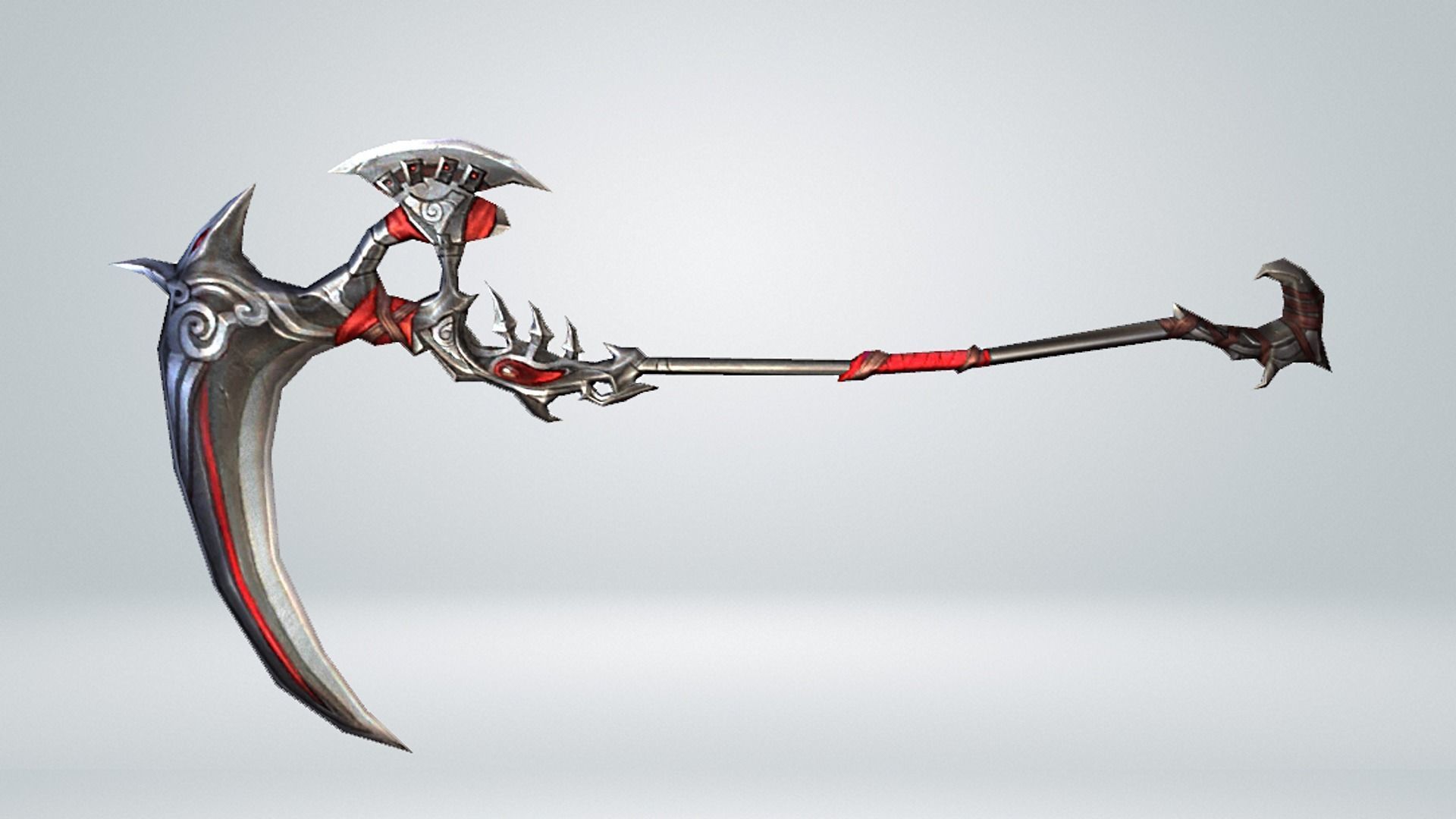 Futuristic Scythe Low-poly 3D model_2