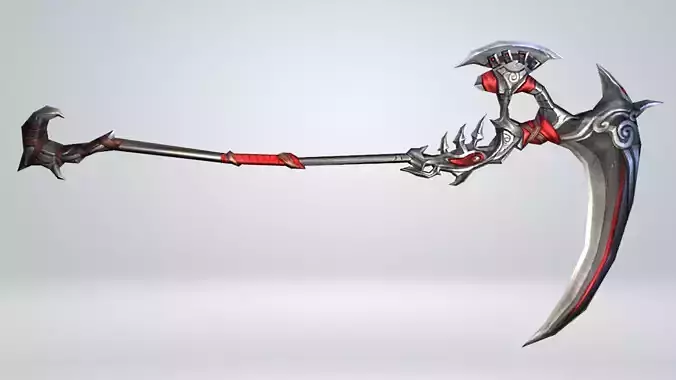 Futuristic Scythe Low-poly 3D model