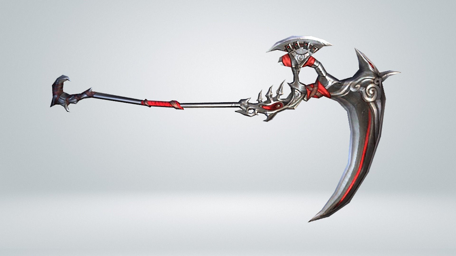 Futuristic Scythe Low-poly 3D model_6