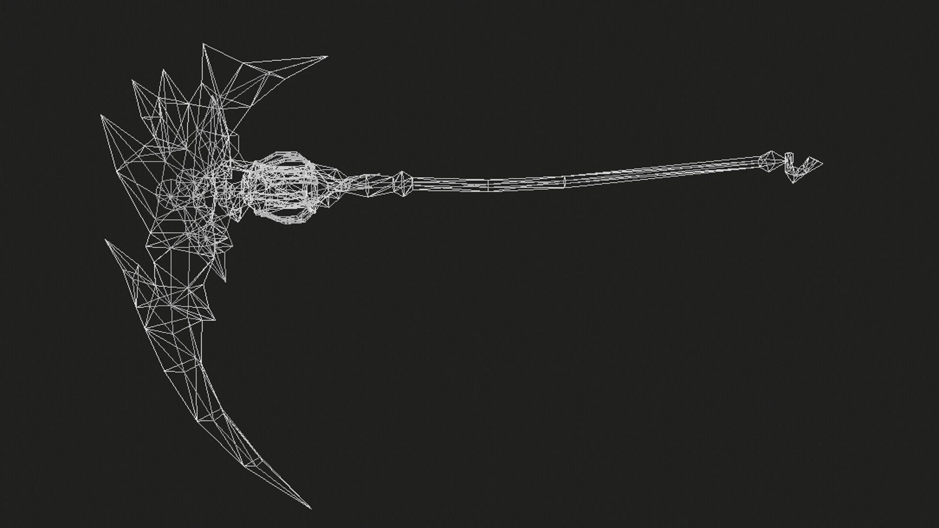 Futuristic Scythe Low-poly 3D model_14