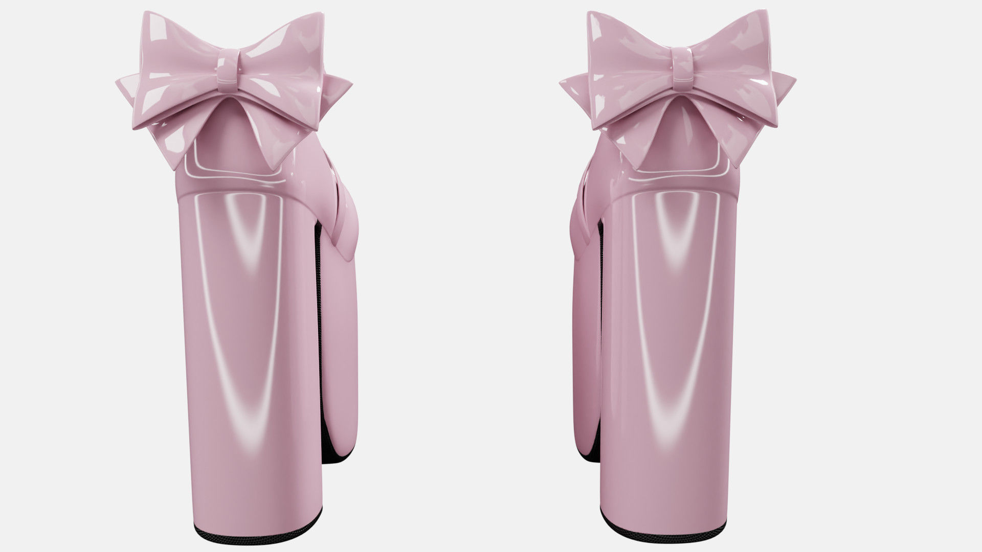 Lolita Outfit Pink Low-poly 3D model_10